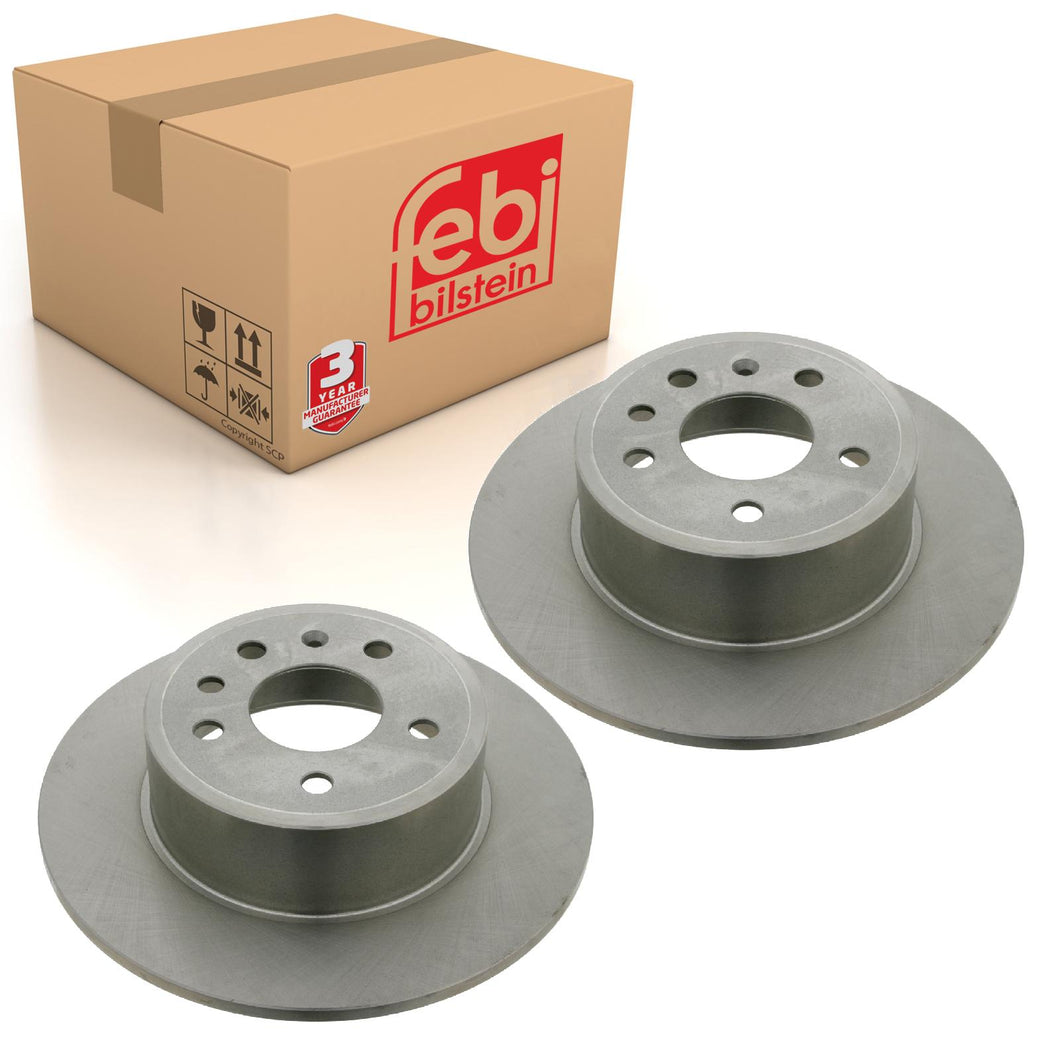 Pair of Rear Brake Disc Fits Vauxhall Vectra Saab 43168 43229 I Febi 23544