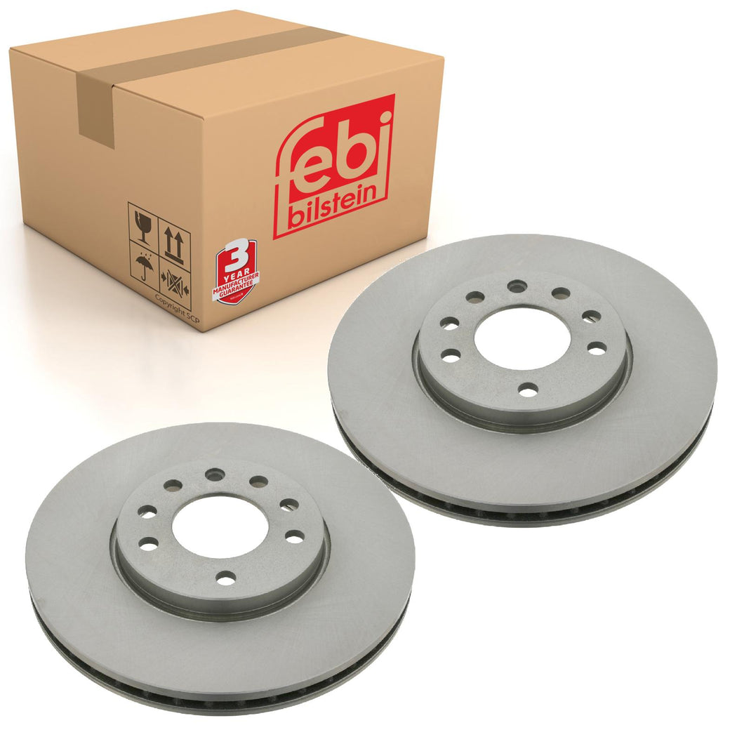 Pair of Front Brake Disc Fits Vauxhall Signum Vectra FIAT Croma C Saa Febi 23549