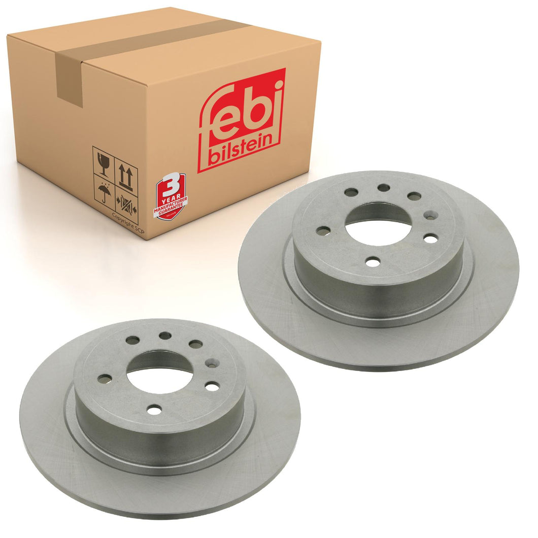 Pair of Rear Brake Disc Fits Saab 43229 I OE 5391537 Febi 23551