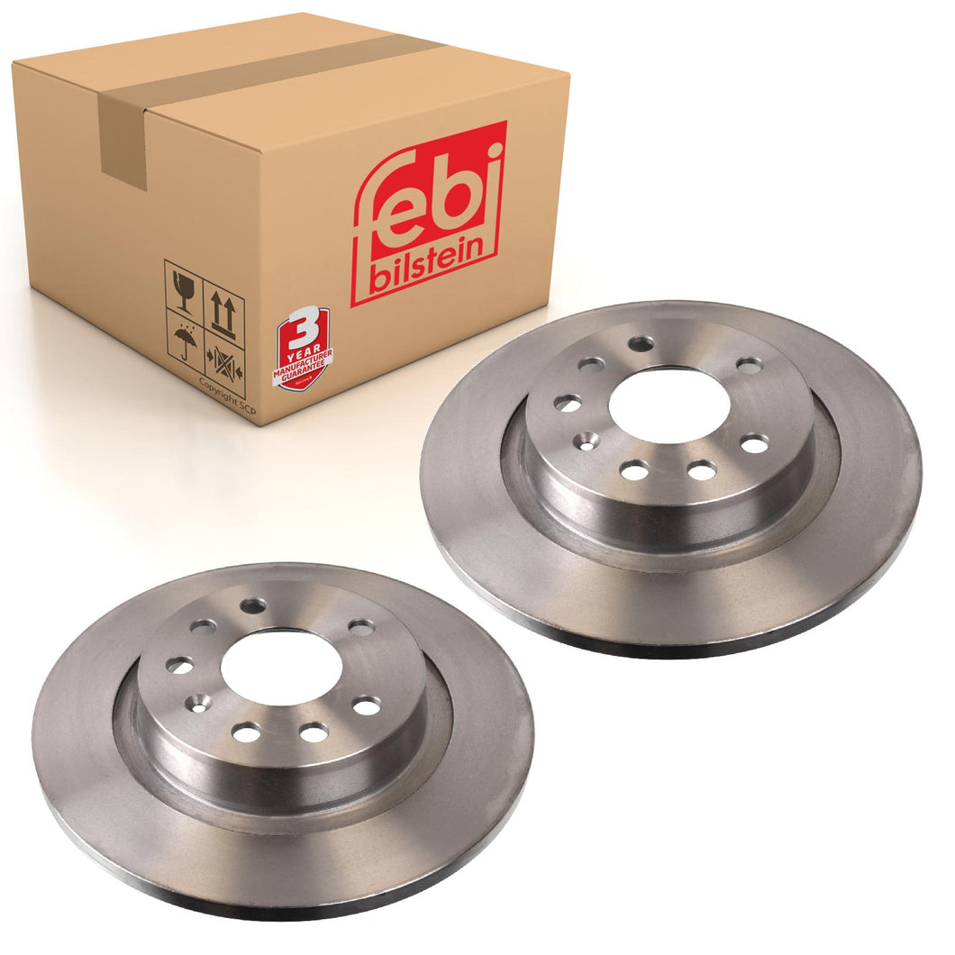 Pair of Rear Brake Disc Fits Vauxhall Signum Vectra FIAT Croma C Saab Febi 23562