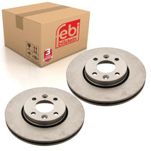 Load image into Gallery viewer, Pair of Front Brake Disc Fits Nissan March Micra NP200 Note Tiida Ren Febi 24165