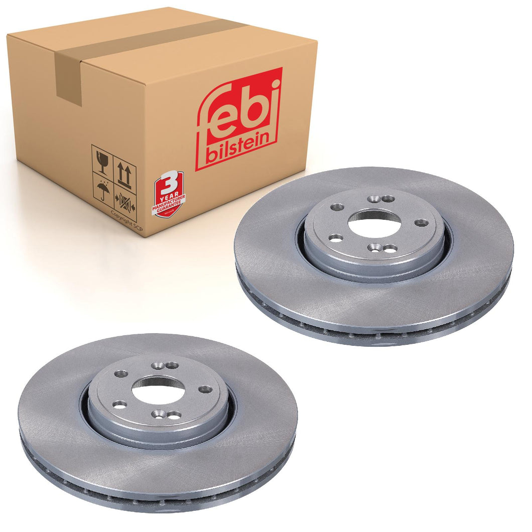 Pair of Front Brake Disc Fits Renault Espace Grand Vel Satis Febi 24311