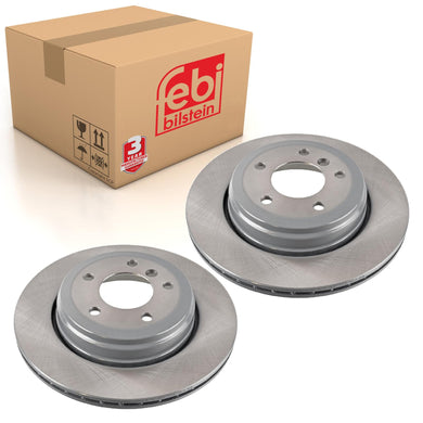 Pair of Rear Brake Disc Fits BMW 5 Series E60 LCI E61 6 E63 E64 E64 Febi 24344