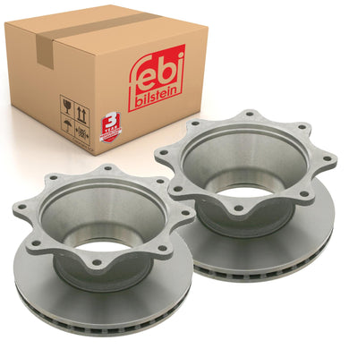 Pair of Rear Brake Disc Fits Volvo FL6 FL608 - 615FL 180 FL 205 220 2 Febi 24462