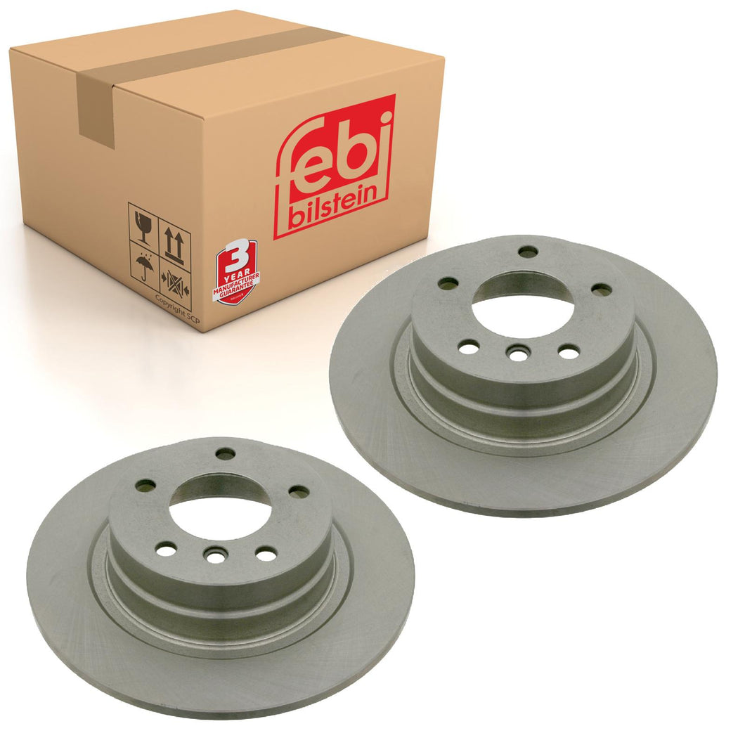 Pair of Rear Brake Disc Fits BMW 1 Series E81 E87 LCI 3 E90 E92 Febi 24482