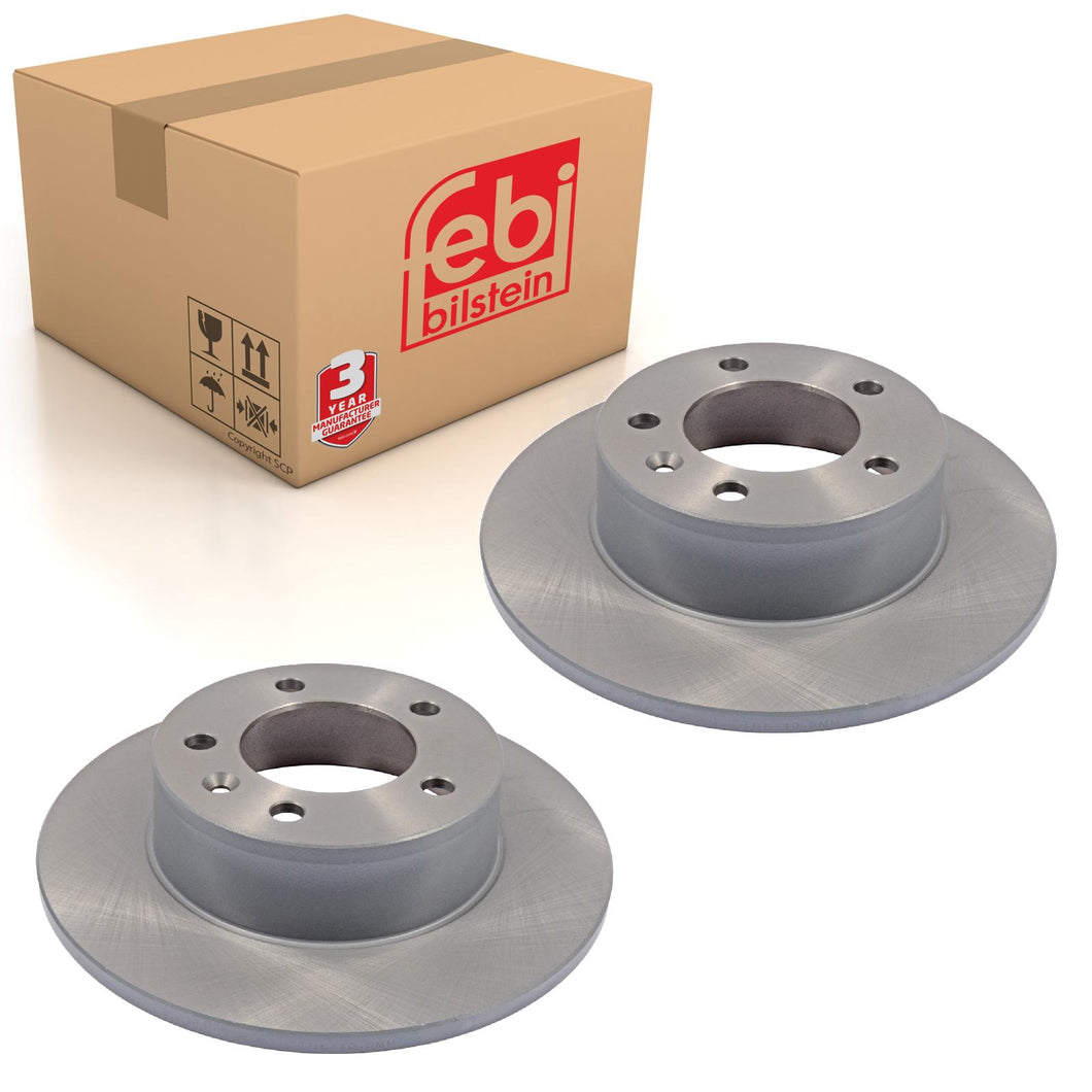 Pair of Rear Brake Disc Fits Vauxhall Movano Nissan Interstar A Renau Febi 24491