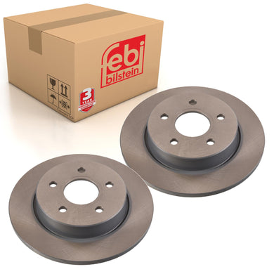 Pair of Rear Brake Disc Fits Mazda Mazda3 BK Ford C-MAX Focus 8 Febi 24619