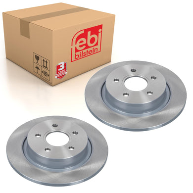 Pair of Rear Brake Disc Fits Volvo C 30 S 40 50 Ford C-MAX Focus 8 Febi 24620