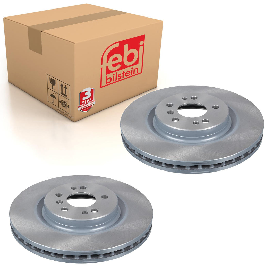 Pair of Front Brake Disc Fits Mercedes Benz M-Class Model 164 R-Class Febi 24743