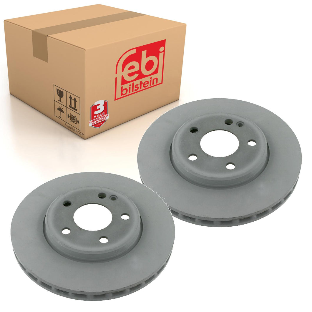 Pair of Front Brake Disc Fits Mercedes-Benz OE 1694211112 Febi 24749