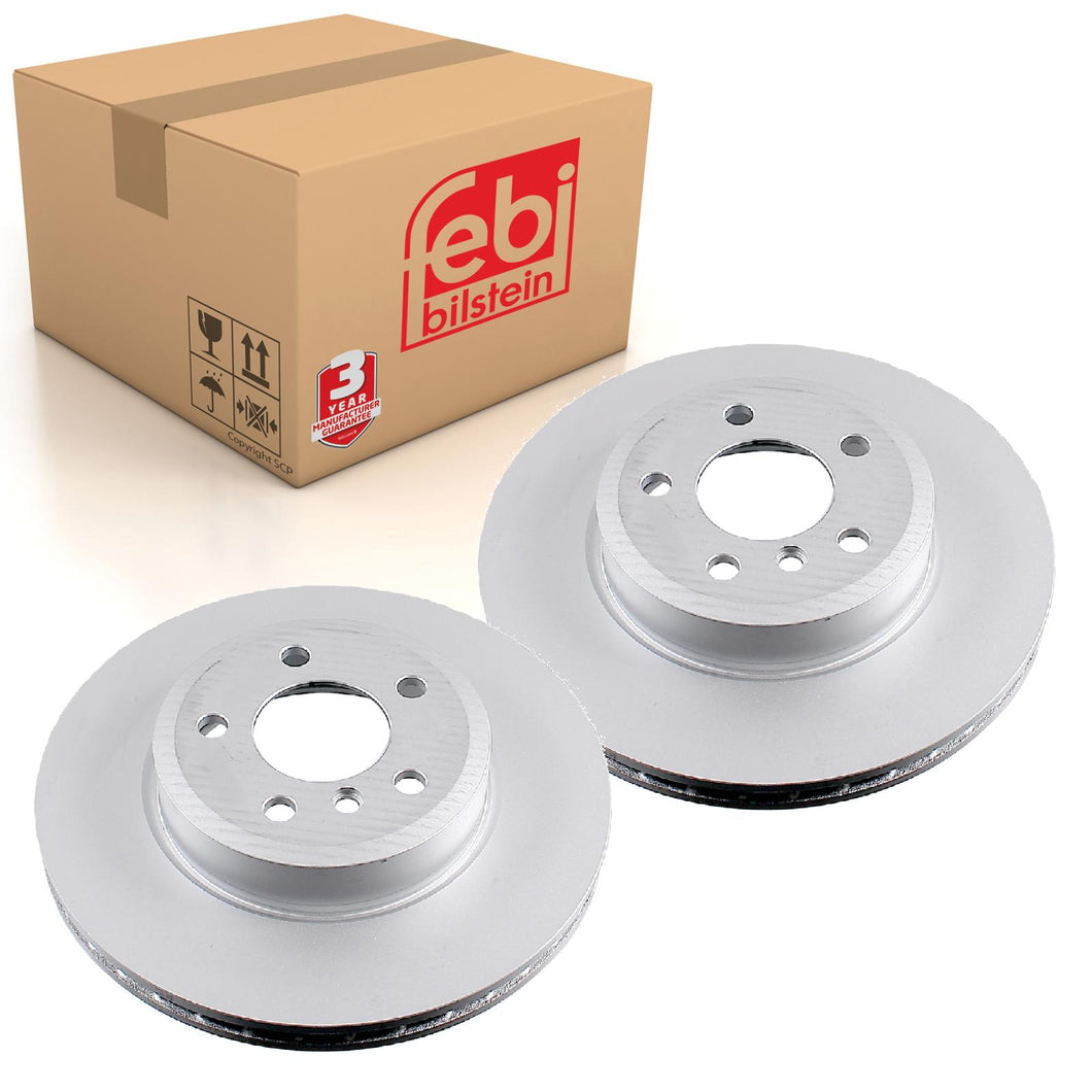 Pair of Front Brake Disc Fits BMW X3 E83 LCI E83 OE 34113400151 Febi 24794
