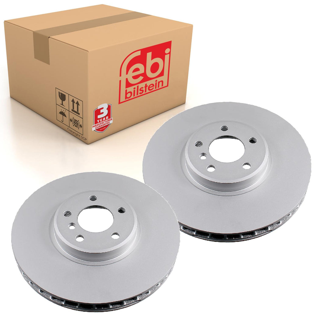 Pair of Front Brake Disc Fits BMW X5 E53 OE 34116756847 Febi 24801