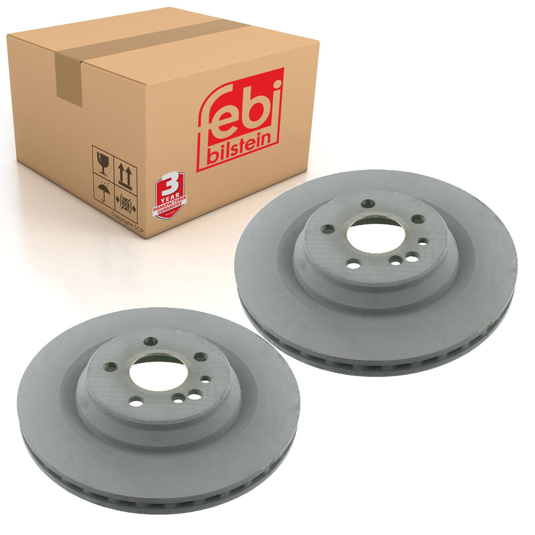 Pair of Rear Brake Disc Fits Mercedes Benz CL Model 215 S-Class 220 Febi 24957