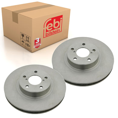 Pair of Front Brake Disc Fits Subaru Forester Impreza Legacy Outback Febi 26049