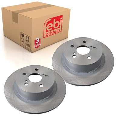 Pair of Rear Brake Disc Fits Toyota Avensis I OE 4243105040 Febi 26062