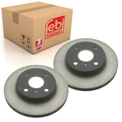 Pair of Front Brake Disc Fits Toyota Corolla Levin VIII Febi 26064