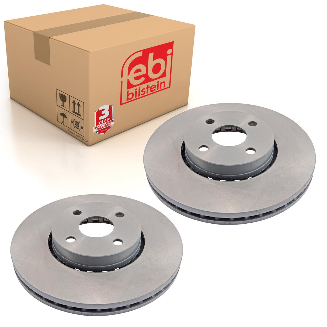 Pair of Front Brake Disc Fits Toyota Corolla Altis X OE 4351213022 Febi 26069