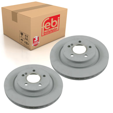 Pair of Rear Brake Disc Fits Mercedes Benz S-Class Model 221 SL 230 Febi 26108