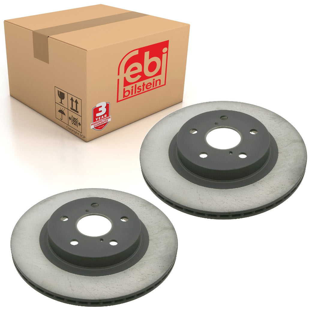 Pair of Front Brake Disc Fits Toyota RAV4 4J OE 4351242010 Febi 26110