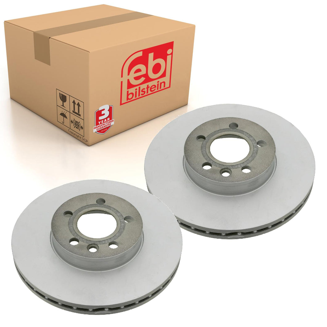 Pair of Front Brake Disc Fits Ford Volkswagen Sharan Transporter Seat Febi 26118