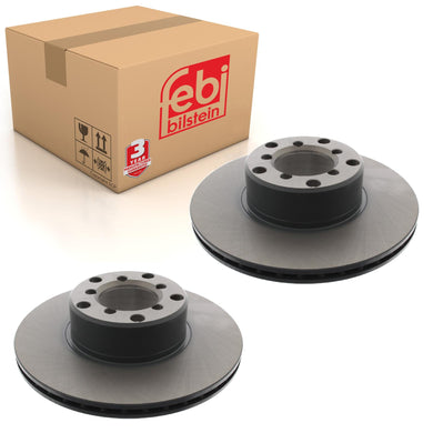 Pair of Front Brake Disc Fits Mercedes Benz Model 111 Fintail S-Class Febi 26199