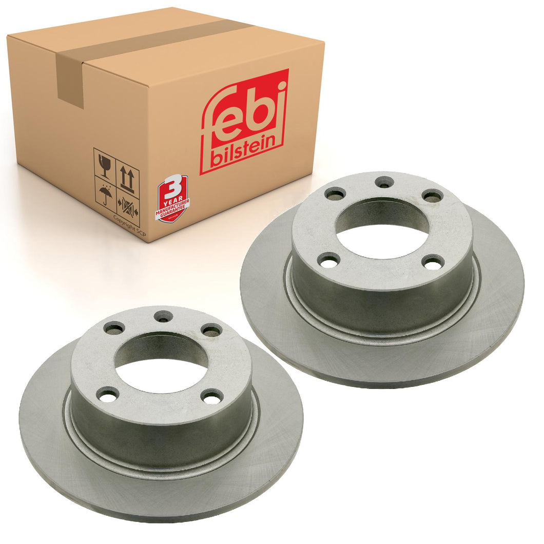 Pair of Rear Brake Disc Fits Citroen Xantia II OE 95667811 Febi 26283