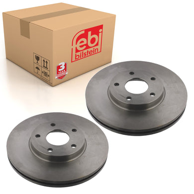 Pair of Front Brake Disc Fits Ford Tourneo 2 Transit OE 1361298SK Febi 26592