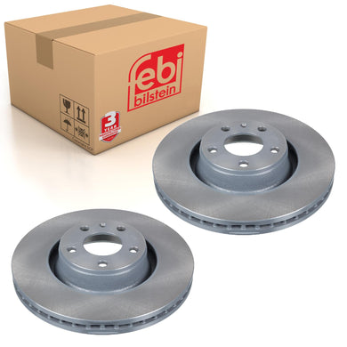 Pair of Front Brake Disc Fits Audi A6 quattro A8 RS6 S6 S8 4E Febi 26647