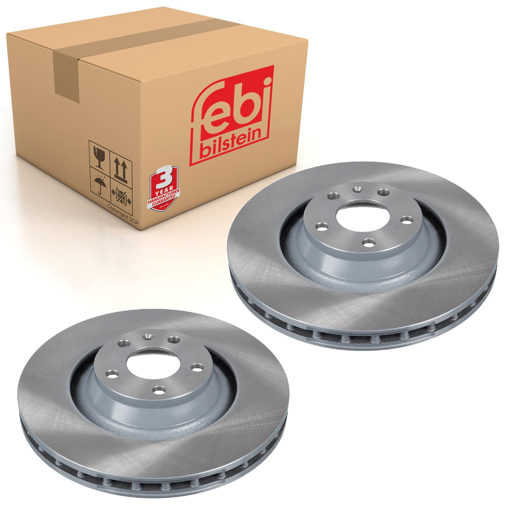 Pair of Front Brake Disc Fits Audi A6 quattro RS6 S6 4F Febi 26659