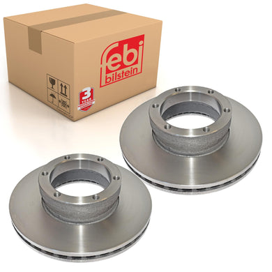 Pair of Front Brake Disc Fits Volvo FLCFLC OE 6779208 Febi 26959