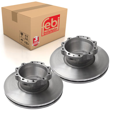 Pair of Rear Brake Disc Fits MAN TGL TGMTGA TGL OE 81508030063 Febi 27224