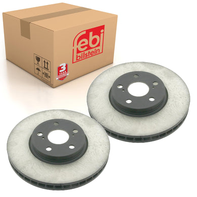 Pair of Front Brake Disc Fits Toyota Avensis I OE 4351220601 Febi 27236