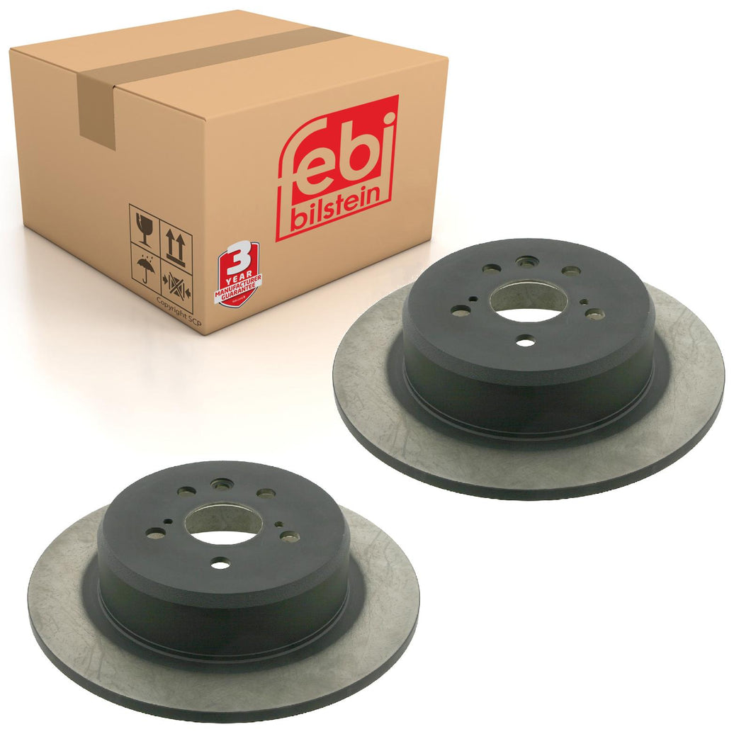 Pair of Rear Brake Disc Fits Toyota Avensis I OE 4243120430 Febi 27239