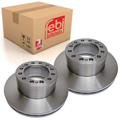 Pair of Brake Disc Fits Sauer Achsen OE 4079000703 Febi 27509