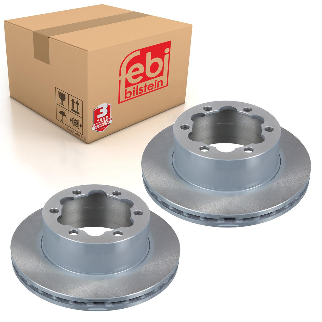 Pair of Rear Brake Disc Fits Dodge Sprinter Mercedes Benz Model 906 V Febi 27700