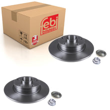 Load image into Gallery viewer, Pair of Rear Brake Disc Inc Wheel Bearing Abs Sensor Ring Axle Nut &amp; Febi 28151