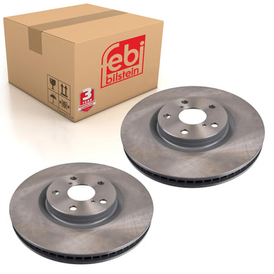 Pair of Rear Brake Disc Fits Porsche Cayenne Volkswagen Touareg 4moti Febi 28157