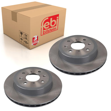 Pair of Front Brake Disc Fits Vauxhall Agila Suzuki Ignis Wagon R+ A Febi 28160
