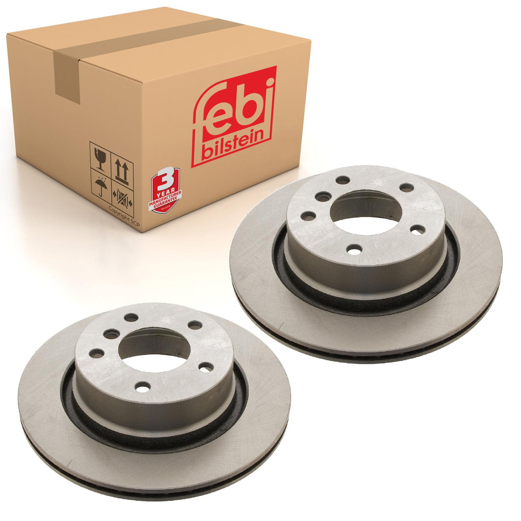 Pair of Rear Brake Disc Fits BMW Z4 E85 E86 OE 34216794303 Febi 28165