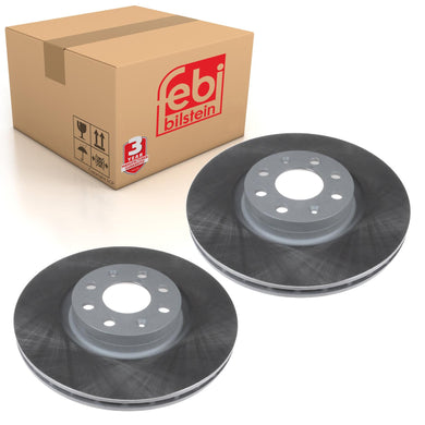 Pair of Front Brake Disc Fits Vauxhall Corsa FIAT Grande Punto Van D Febi 28178