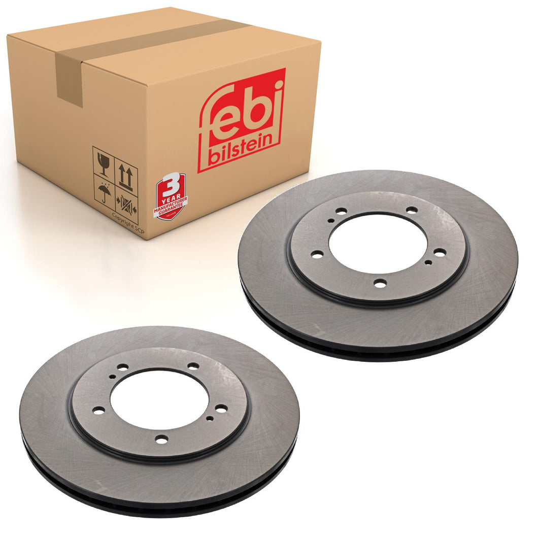 Pair of Front Brake Disc Fits Suzuki Grand Vitara OE 5521165D14000 Febi 28436