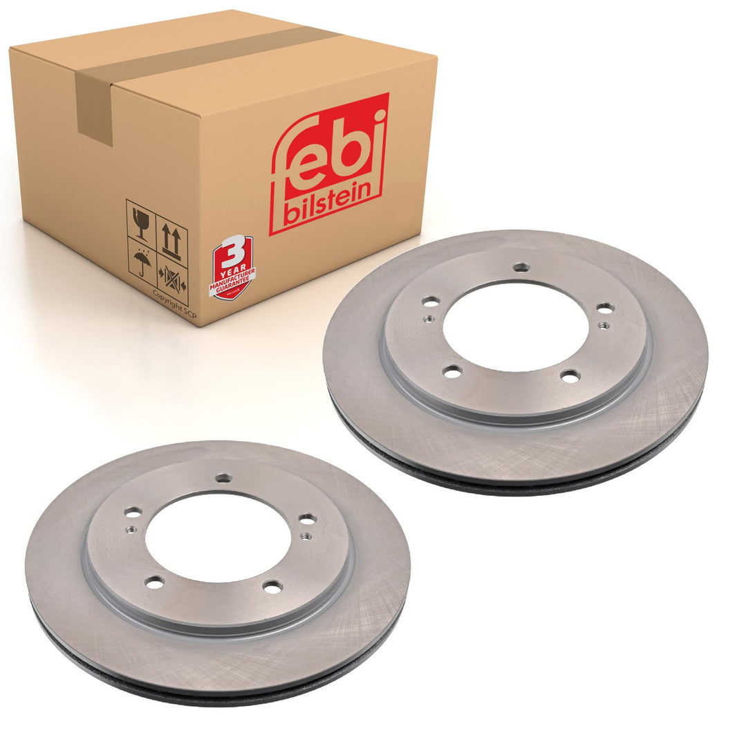 Pair of Front Brake Disc Fits Suzuki Grand Vitara OE 5521165D02000 Febi 28438