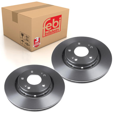 Pair of Front Brake Disc Fits Mitsubishi Lancer Outlander Peugeot 400 Febi 28440
