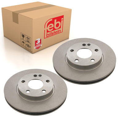 Pair of Front Brake Disc Fits Mercedes Benz A-Class Model 169 B-Class Febi 28635