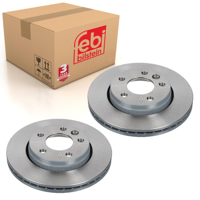 Pair of Rear Brake Disc Fits Volkswagen Transporter 4motion 7J Febi 28682