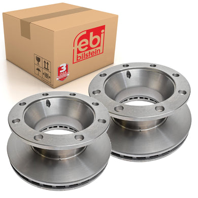 Pair of Brake Disc Fits Bergische Achsen OE 308834037 Febi 29149