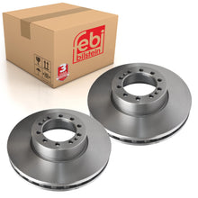 Load image into Gallery viewer, Pair of Front Brake Disc No Abs Sensor Ring Fits DAF LF 55 MEX NA E6L Febi 29154