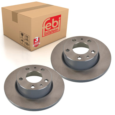 Pair of Rear Brake Disc Inc Abs Sensor Ring Fits IVECO Daily Febi 29160