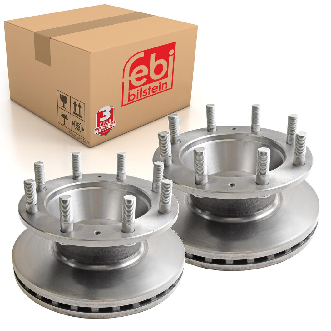 Pair of Front Brake Disc Fits IVECO EuroCargoEurocargo OE 7189858 Febi 29162