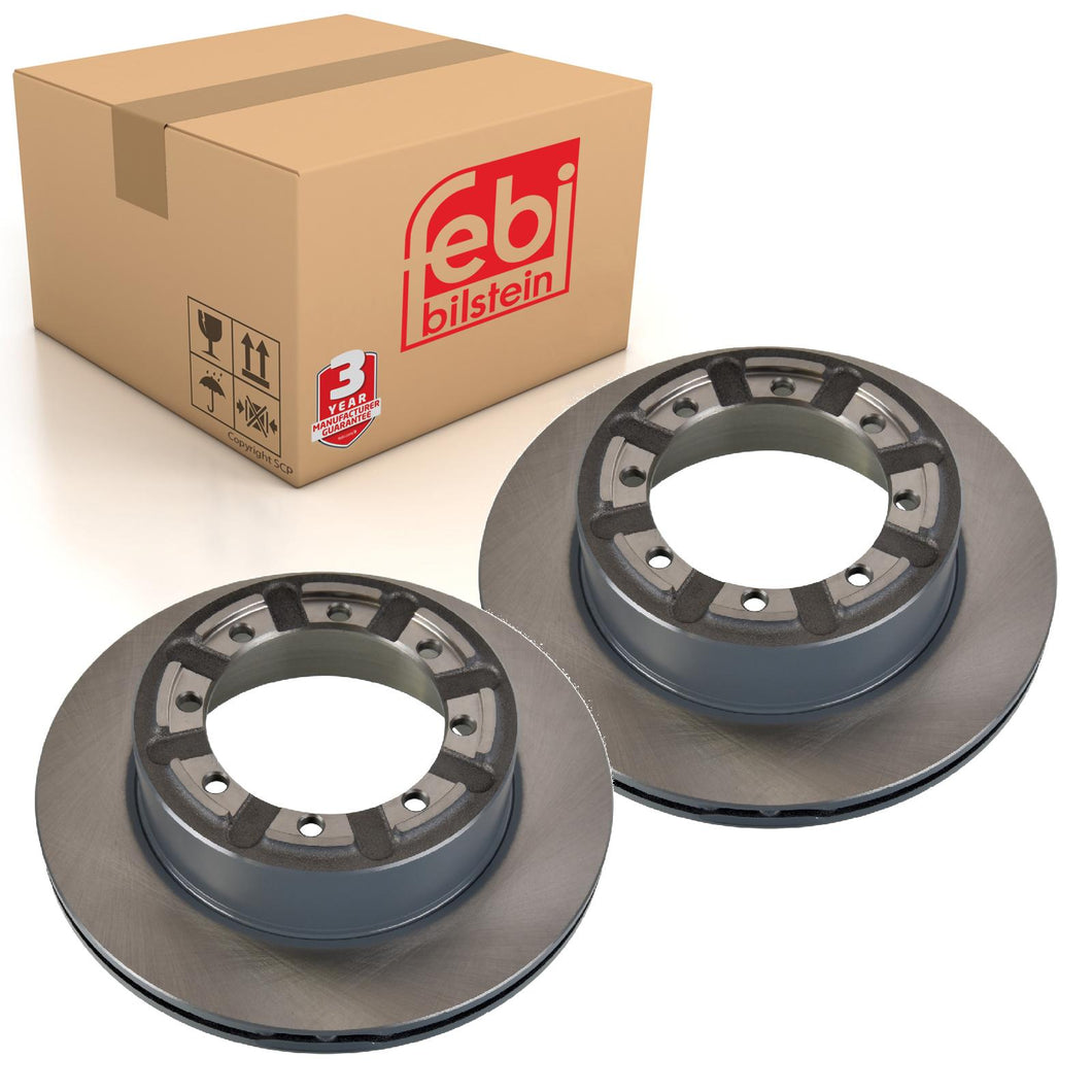 Pair of Rear Brake Disc Fits Renault Mascott MASCOTT OE 5010260609 Febi 29177